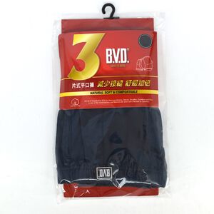 BVD彈性棉三片式平口褲-顏色隨機出貨<XL>