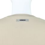 KINGO-大尺碼-女款 圓領T恤-灰卡其-414114, , large