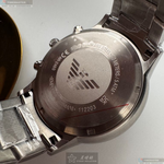 [星晴錶業]ARMANI手錶,46mm,AR00075黑色錶面銀錶殼銀色精鋼錶帶款, , large