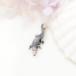 【Angel & Me】Alligator Crocodile s925 sterling silver necklace animal gift, , large