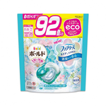 [日日好物]日本P&G Bold-強洗淨4合1消臭柔軟香氛洗衣凝膠球92顆/袋-白葉花香(水藍)(洗衣球,洗衣膠囊,家庭號補充包,衣物防皺好熨燙柔軟花香,洗衣機槽防霉洗劑), , large