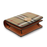 BURBERRY 經典格紋釦式二折短夾/米色, , large