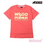KINGO-大尺碼-女款 圓領T恤-橘-414116, , large