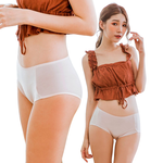 釋放蜜大腿【NEONER銀離子】天絲棉極柔摺邊抗菌內褲-粉膚, , large