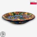 【SOLO Vintage】Cerraf Polish Pottery 22.5cm Dinner Plate Deep Plate Where Flowers Bloom Deeply Series Made in Poland, , large