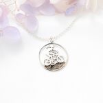 【Angel & Me】自行車 越野 登山 s925 純銀項鍊 運動 生日禮物, , large