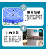 【LOGIS】2米米色升級粗骨架快速帳篷 抗風遮陽棚 停車篷 遮陽帳【Z-ME2】, , large