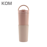 【KOM】316不鏽鋼直飲兩用水水保溫杯 750ml 豆沙粉/芝麻黑(環保杯/飲料杯/保冰/保溫/隨行杯), , large