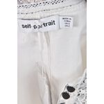 (S) self portrait質感棉質木耳邊白色短袖上衣二手衣, , large