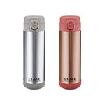 CLARE 可蕾爾 316不鏽鋼陶瓷彈跳保溫杯一鍵式彈蓋保溫杯 玫瑰金500cc-Leidea樂德兒, , large