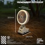 【樂活不露】天行者夾扇 【沙漠黃】電風扇 照明風扇 戶外夾扇 無限風扇  遙控風扇, , large