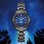 CITIZEN 星辰 XC 夜川月 限量 超級鈦 日月顯示 光動能電波女錶 EE1007-75L, , large