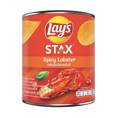 LAYS Stax 泰式嗆辣龍蝦口味罐裝薯片 42g【Mia C&apos;bon Only】