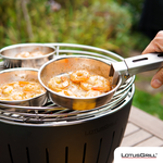 【LotusGrill】THE SMOKELESS GRILLING SET OF 7PCS (G340 PAN SET+GLASSHOOD) , 南瓜橘, large