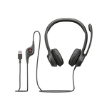 【 Logitech 羅技 】H390 石墨灰 有線耳機 麥克風, , large