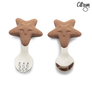 官方直營【Citron】幼兒餐具兩件組_浪漫粉