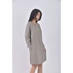 (S) nu v質感格紋棕色洋裝二手衣, , large
