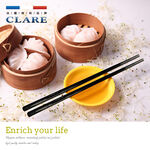 CLARE 可蕾爾 典鑽316不鏽鋼筷鍍鈦防滑筷 雙曜石黑23cm五入-Leidea樂德兒, , large