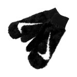 NIKE PLUSH KNIT 絨毛連指手套 保暖手套 連指手套 簡約 時尚 防寒 保暖 毛絨 針織 舒適 溫暖 黑, , large