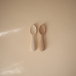 Mushie 矽膠學習湯匙2入/温杏淺沙 Natural/Shifting Sand, , large
