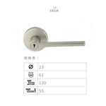 EVER LV116 磨砂銀DNI 咖啡黑ORB 房間鎖 浴室鎖 台灣製 鎖閂51mm 60mm, , large