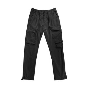 立體多口袋休閒褲-黑色M