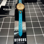 [星晴錶業]VERSUS VERSACE手錶,36mm,VV00297米粉色錶面玫瑰金錶殼淺藍真皮皮革錶帶款, , large