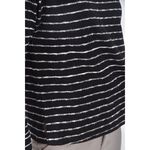 (L) t parts質感棉質條紋黑色長袖上衣二手衣, , large