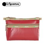 |快速出貨|Lesportsac Cosmetic Clutch 50周年雙層拉鍊收納化妝包/ 亮酒紅色, , large