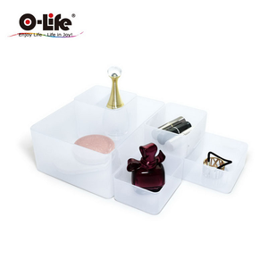 【O-Life】B-014 stacking storage box-white 5-piece set