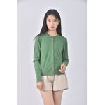 (S) uniqlo質感棉質綠色長袖上衣二手衣, , large