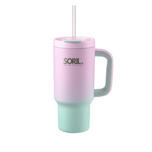 SORIL防漏密封隨行杯950ml-漸粉