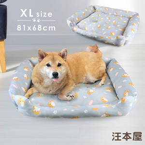 汪本屋 涼感降溫 冰絲寵物涼墊/沙發床-XL號-OO-P-SN04XL-G-灰柴犬
