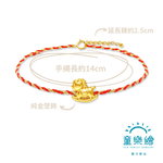 【童樂繪金飾】神馬都好 兒童紅繩 彌月黃金禮盒 約重0.03錢&plusmn;0.02 (彌月金飾 彌月禮 馬年), , large