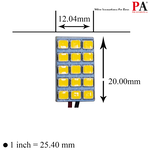 [PA LED] Festoon T10 BA9S 15SMD 2835 LED  Panel Interior Light Reading Light Trunk Light White , , large