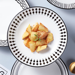 8吋陶瓷深盤【20款可選】陶瓷 圓盤 菜盤 濃湯盤 水餃盤 牛排盤 沙拉盤 水果盤 北歐風 卡通 赫本風 陶瓷盤 田園風 盤子, , large