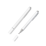 (8入組)【DP15極地白】筆夾款圓盤細字電容觸控筆, 白, large