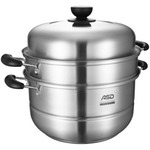 stainless steel double steamer 30cm, , large