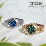 CITIZEN 星辰 光動能八角形格紋面手錶 BM7630-80L, , large