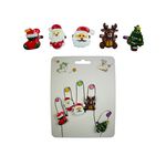 5 Xmas shaped rings, , large