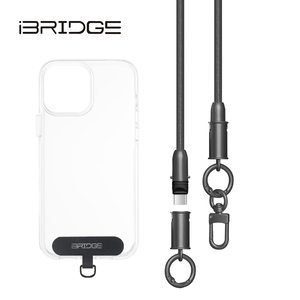 iBRIDGE Braided Lanyard Fast Charging Cable-140cm-Black
