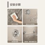 【APEX】波紋旋轉真空吸盤直排置物架 透明灰銀, , large