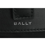 BALLY Code 紅白織帶尼龍拉鍊口袋後背包/黑色, , large