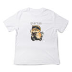 JZ TEE 橘貓-準時下班 印花短袖T恤, , large