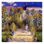 【御畫房】莫奈的花園 國家一級畫師手繪油畫80×80cm(VF-171), , large