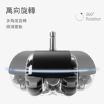 Office chair 2 inch universal PU wheels 5 pieces set, , large