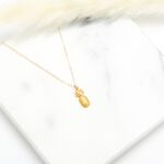 【Angel & Me】鳳梨 好運 旺旺 s925 純銀 厚鍍 24k 純金 項鍊 生日 聖誕節 禮物, , large