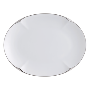 LEGLE - Ruyi Small Dish - Oval Plate with Silver Edge 21cm