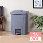 【真心良品】KEYWAY聯府 超大容量腳踏式垃圾桶80L -1入組, , large