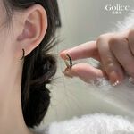 【Gulicc 】古莉可 髮夾 黑色甜酷 鋯石耳圈, , large